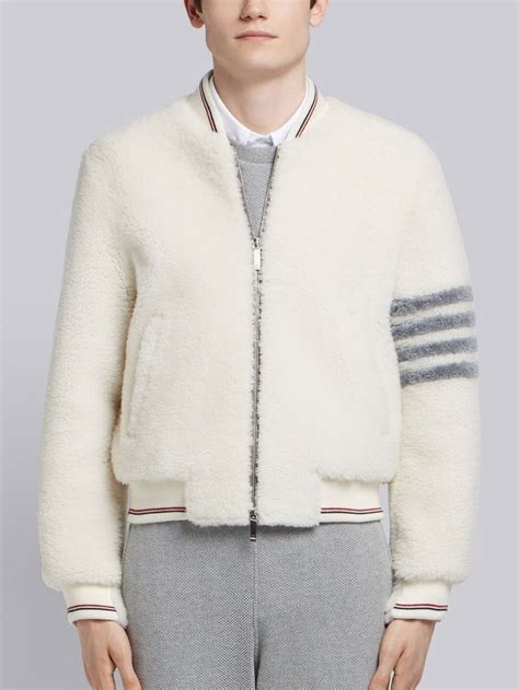 White shearling blouson 